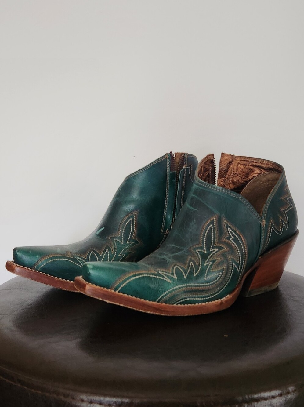 Ariat Teal Green Western-Style Ankle Booties